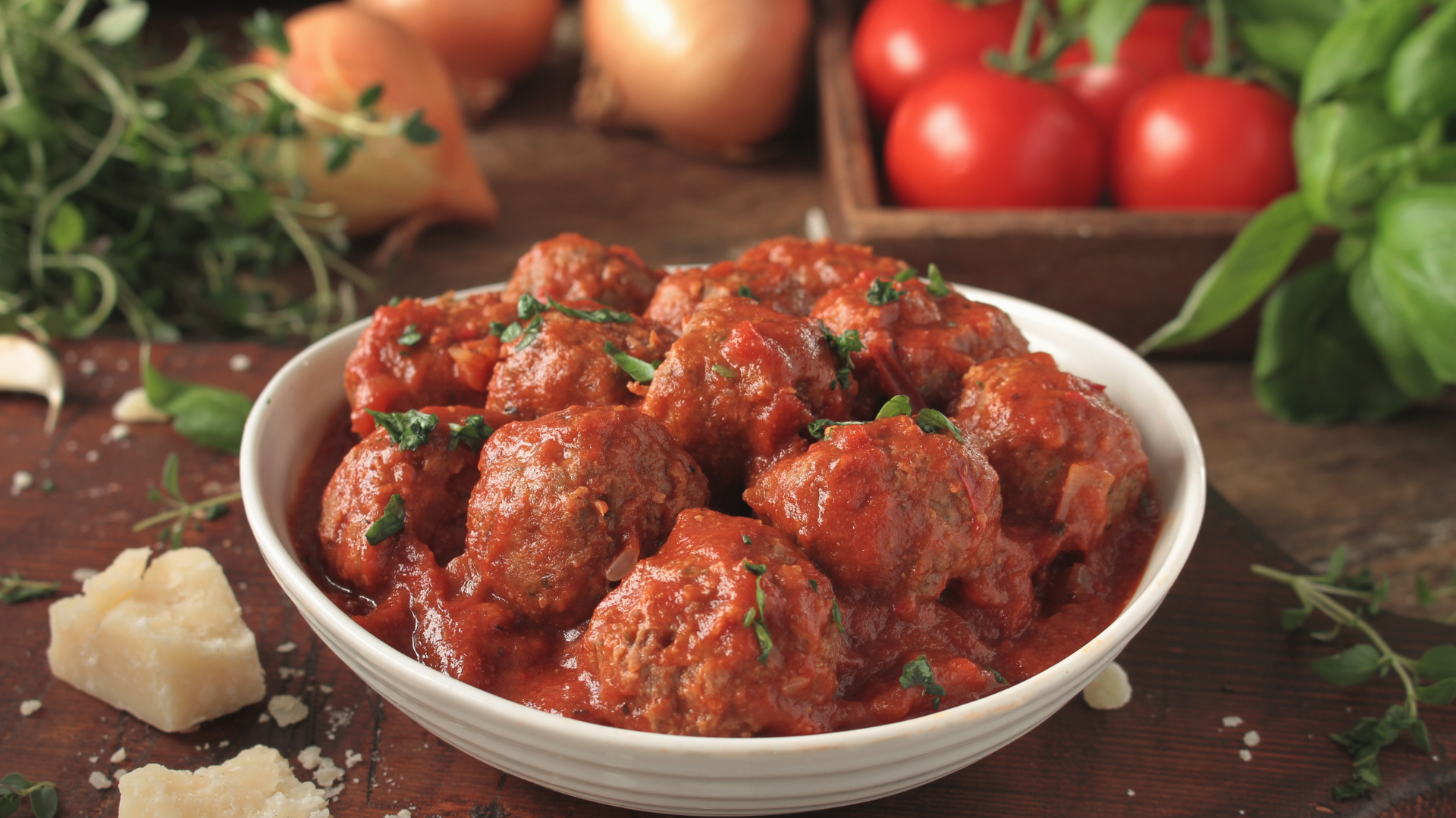 Albóndigas de carne con salsa de tomate